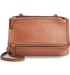 Givenchy 'mini Pandora' Sugar Leather Shoulder Bag - Brown In Pony Brown