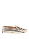 TOD'S GOLD FRINGED LOAFERS