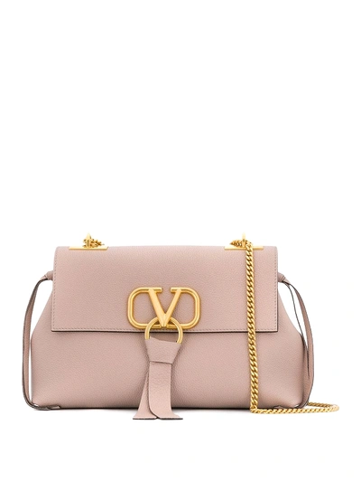 Valentino Garavani Vring Light Pink Leather Shoulder Bag