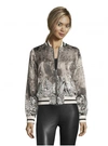 dressing gownRT GRAHAM WOMEN'S MEREDITH THE GATSBY PRINTED BOMBER JACKET IN BLACK SIZE: L BY ROBERT GRAHAM