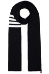 Thom Browne Lobster Intarsia-knit Wool Scarf In Navy
