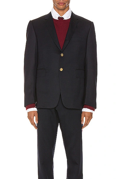 Thom Browne Classic Twill Blazer In Navy