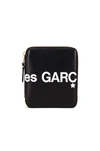Comme Des Garçons Huge Logo Wallet In Black