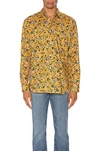 Comme Des Garçons Shirt Floral Print Shirt In Yellow