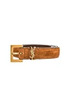 Saint Laurent Cassandre Belt In Brick