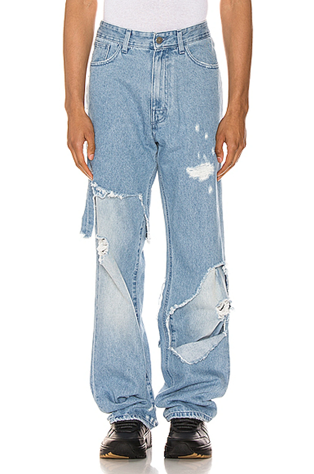 パンツ Raf Simons Bleached Wide Denim Trousers 20453862?w=1024