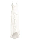 Jay Godfrey Women's Elsie Ruffle Front Gown In Diamond White