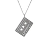 EDGE ONLY Mixed Tape Pendant In Silver - Cassette Tape Pendant With Chain