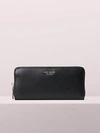 Kate Spade Sylvia Slim Continental Wallet In Black