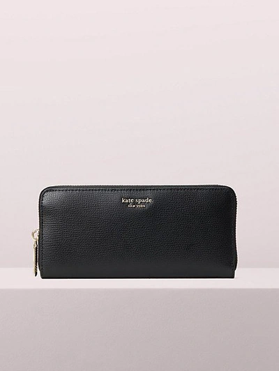 Kate Spade Sylvia Slim Continental Wallet In Black