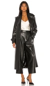 ANOUKI DOUBLE SIDED FAUX LEATHER SEQUIN TRENCH,ANKI-WO1