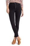 MADEWELL 10-INCH HIGH WAIST SKINNY JEANS BUTTON-THROUGH EDITION,AA590