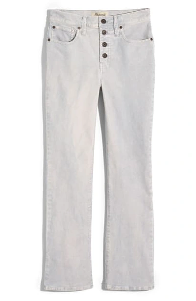 Madewell Cali Button Front Demi-boot Corduroy Pants In Cool Fog