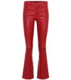 STOULS DEAN MID-RISE CROPPED LEATHER PANTS,P00415628