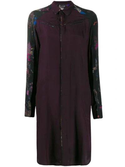 A.f.vandevorst Print Mix Shirt Dress In Purple