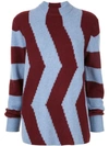 CK CALVIN KLEIN COLOUR-BLOCK FITTED SWEATER
