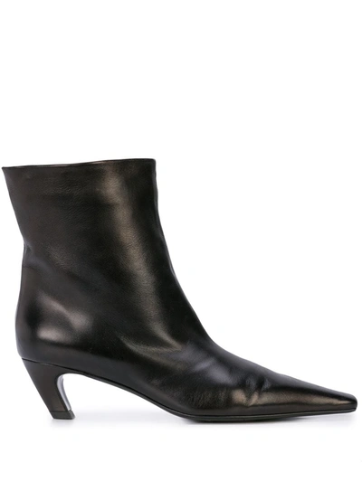 Khaite The Ankle Boots In Black