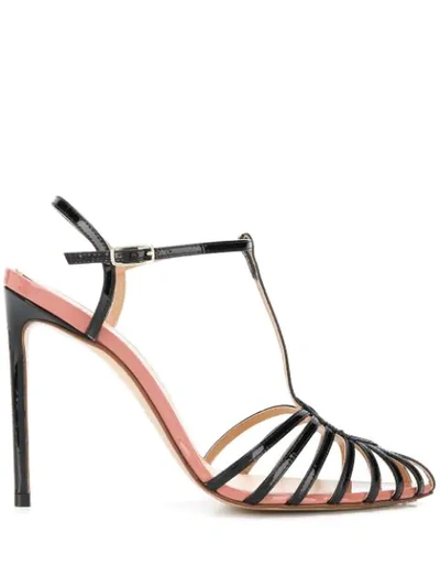 Francesco Russo Strappy Stiletto Sandals In Black