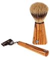 CZECH & SPEAKE Zebrano Wood Shaving Set,5057865905983