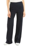 THEORY STRIPE SEAMED WIDE LEG TROUSERS,J0726212