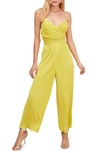 Astr Cutout Jumpsuit In Neon Yellow