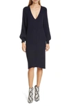 ELEVEN SIX INES LONG SLEEVE ALPACA BLEND SWEATER DRESS,ESFW19-17