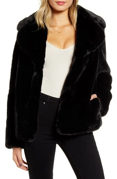 Kendall + Kylie Faux Fur Jacket In Black
