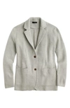 Jcrew Merino Sweater Blazer In Heather Grey