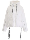 Khrisjoy Logo Drawstring Puffer Jacket In White (white)