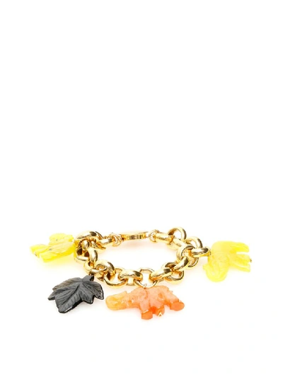 Timeless Pearly Elephant Bracelet In Yellow,orange,black