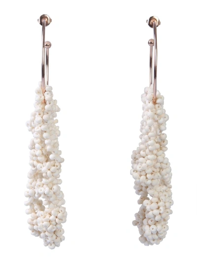 Isabel Marant Coconut Earrings In White