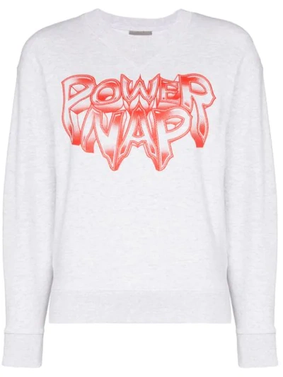 Ashley Williams Power Nap Print Sweatshirt In Grey