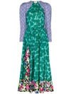 Rentrayage Palm Beach Fiesta Floral Print Midi Dress In Multicolour