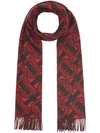 BURBERRY MONOGRAM CASHMERE JACQUARD SCARF