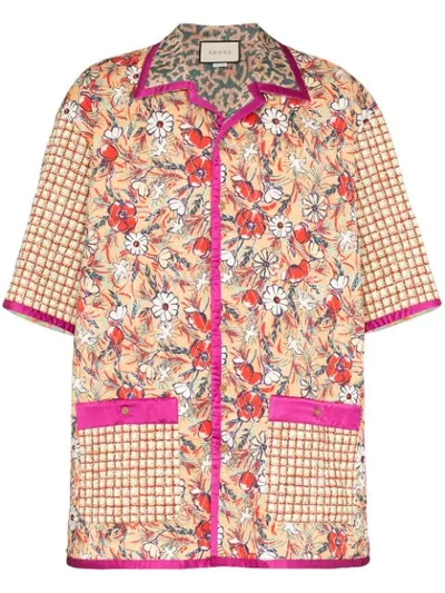 Gucci Oversized Floral-print Cotton Bowling Shirt In 6631 Multi