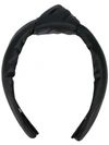 Lele Sadoughi Faux-leather Knot Headband In Black