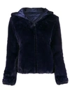 SAVE THE DUCK FAUX FUR HOODED JACKET