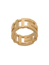 Versace Gold Greek Key Ring In Gold