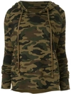 NILI LOTAN CAMOUFLAGE PRINT HOODIE