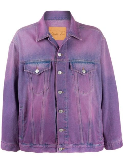 Martine Rose Jeansjacke Mit Fransen In Purple