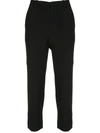 Theory Cropped Tailored Trousers In Black