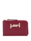 TOD'S DOUBLE T ZIPPED CARDHOLDER