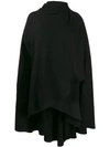 AGANOVICH HOODED WRAP FRONT CAPE