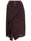 Lala Berlin Patterned High-waisted Skirt In Red