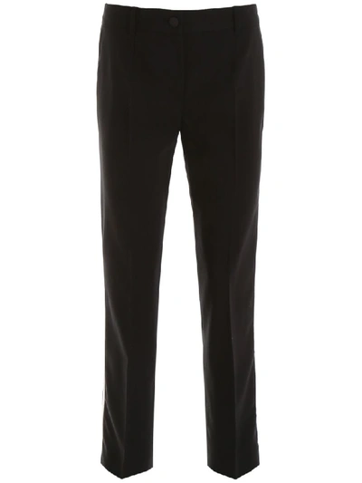 Dolce & Gabbana Tuxedo Trousers In Black,white