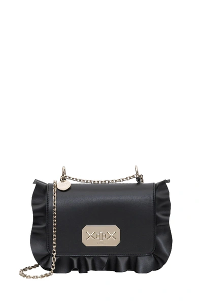 Red Valentino Corssbody Bag With Ruffles Piping In Nero