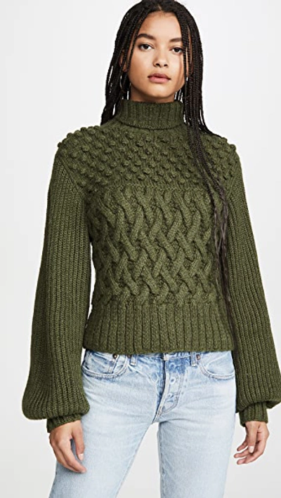 Apiece Apart Quercia Sweater In Military