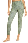 Onzie High Rise Midi Leggings In Olive Cobra