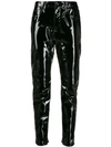 SAINT LAURENT SKINNY LEATHER VINYL TROUSERS