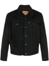 Levi's Sherpa Lined Regular Fit Denim Jacket In Berk In Black